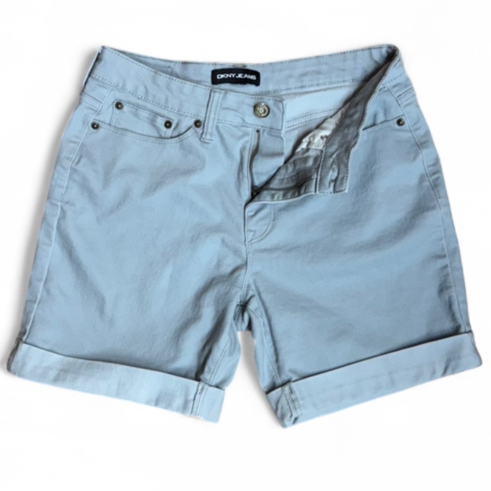 DKNY Jeans Women's Rolled Hem Chino Shorts - Size 4 - Picture 6 of 8